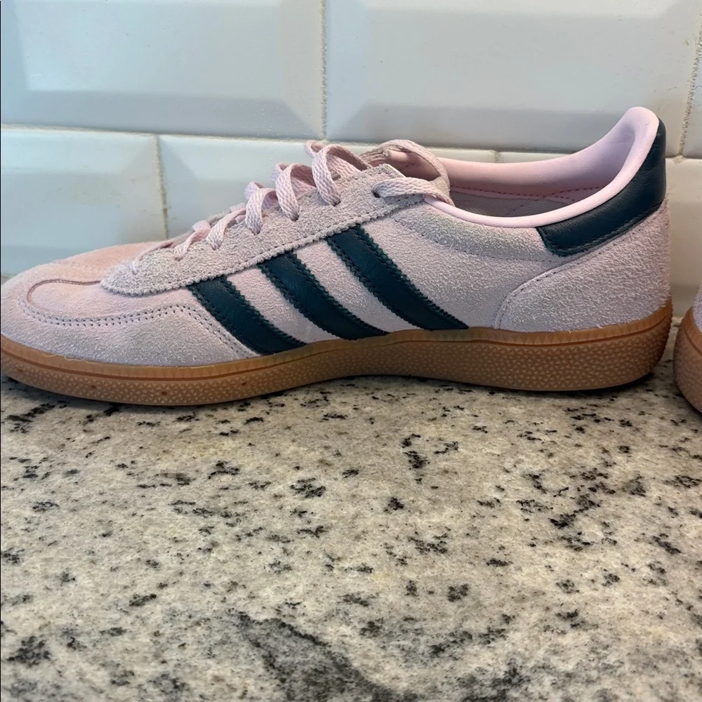 Adidas Pink Suede Spezial with navy Stripes size 9 - Picture 6 of 13